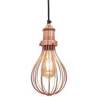 Brooklyn Balloon Cage Pendant, 6 Inch, Copper, Copper Holder