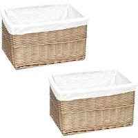 Set Of 2 Big Huge Deep Fireplace Log Storage Basket XX Large 58 x 43 x 32 cm