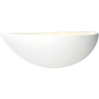 Loops Dimmable LED Wall Light Primed White (ready to paint) Up Lighting Bowl Fitting