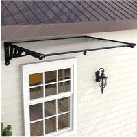 1.5m W x D 0.9m D Door Window Awning Canopy Rain Cover