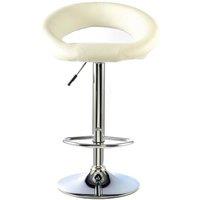 netfurniture Furrai Bar Stool PU Chrome & White (2s)