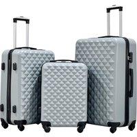 3pc ABS 4 Wheel Diamond Luggage Set