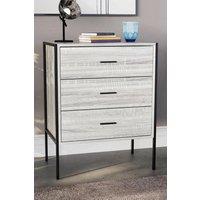 Home Discount Vida Designs Brooklyn 3 Drawer Bedside Cabinet Chest Of Drawers Storage Bedroom Furniture in Grey