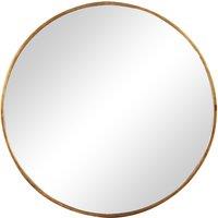 Melody Maison Large Round Gold Framed Wall Mirror 80cm X 80cm | Size: 80 cm X 80 cm