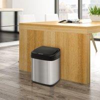 HOMCOM Stainless Steel Automatic Sensor Dustbin Kitchen Waste Bin Rubbish in Silver
