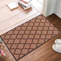 Smart Living Trellis Heavy Duty Machine Washable Hallway Kitchen Non Slip Door Mat in Beige | Size: 80 cm x 300 cm