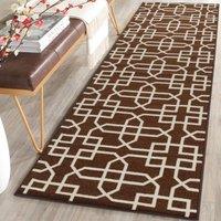 Smart Living Siam Heavy Duty Machine Washable Hallway Kitchen Non Slip Door Mat in Dark Brown | Size: 80 cm x 300 cm