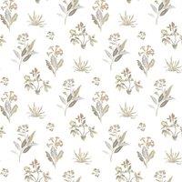 Noordwand Wallpaper Blooming Garden 6 Flowers and Plants White and Grey