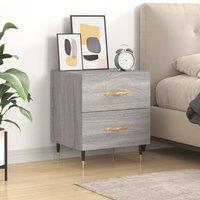 Bedside Cabinet Grey Sonoma 40x35x47.5 cm Engineered Wood