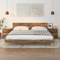 Bedside Cabinets 2 pcs Smoked Oak 40x30x40 cm Engineered Wood