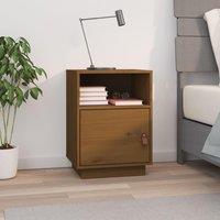 Bedside Cabinet Honey Brown 40x34x55 cm Solid Wood Pine