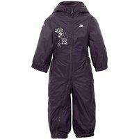 Trespass Dripdrop Padded Waterproof Rain Suit in Dark Grey | Size: 6-12 m