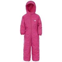 Trespass Dripdrop Padded Waterproof Rain Suit in Dark Pink | Size: 12-18 m
