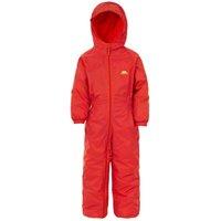 Trespass Dripdrop Padded Waterproof Rain Suit in Red | Size: 18-24 m