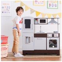 Teamson Kids Munich Kids Wooden Play Kitchen & Battery Powered Writing Board Grey