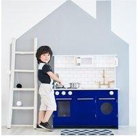 Teamson Kids Blue Kids Toy Kitchen Wooden Cooker Children Imitation Play