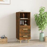 Berkfield Home Sideboard Smoked Oak 34.5x34x90 cm Engineered Wood in Brown