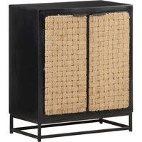 Berkfield Home Sideboard 60x35x70 cm Solid Mango Wood in Black | Size: 60 x 35 x 70 cm