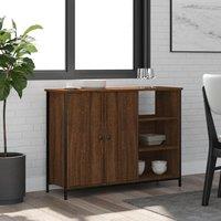 Sideboard Brown Oak 100x33x75 cm Engineered Wood