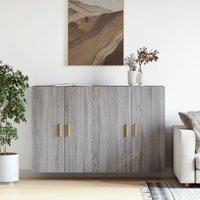 Berkfield Home Wall Mounted Cabinets 2 pcs Grey Sonoma Engineered Wood