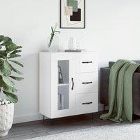 Berkfield Home Sideboard High Gloss White 69.5x34x90 cm Engineered Wood