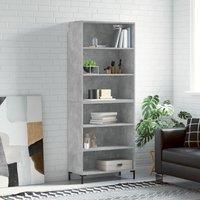 Berkfield Home Highboard Concrete Grey 69.5x32.5x180 cm Engineered Wood