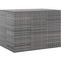 Berkfield Home Garden Cushion Box PE Rattan 145x100x103 cm Grey | Size: 145 x 100 x 103 cm