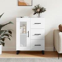 Berkfield Home Sideboard High Gloss White 69.5x34x90 cm Engineered Wood