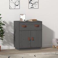 Berkfield Home Sideboard Grey 65.5x40x75 cm Solid Wood Pine