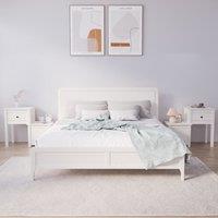 Berkfield Home Bedside Cabinet 2 pcs White 79.5x38x65.5 cm Solid Wood Pine