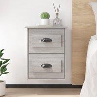 Wall-mounted Bedside Cabinets 2 pcs Grey Sonoma 41.5x36x53cm