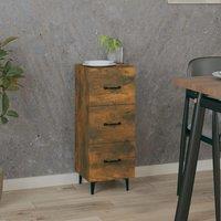 Berkfield Home Sideboard Smoked Oak 34.5x34x90 cm Engineered Wood in Brown