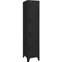 Berkfield Home Locker Cabinet Black 38x45x180 cm Steel | Size: 38 x 45 x 180 cm