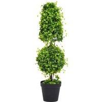 Berkfield Home Artificial Boxwood Plant with Pot Green 100 cm