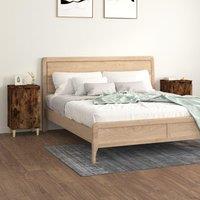 Berkfield Home Bedside Cabinets 2 pcs Smoked Oak 40x35x70 cm Engineered Wood in Brown | Size: 40 x 35 x 70 cm