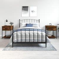 Bedside Tables 2 pcs Smoked Oak 44x45x58 cm Engineered Wood