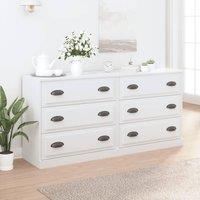 Berkfield Home Sideboards 2 pcs White Engineered Wood