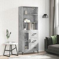 Berkfield Home Highboard Concrete Grey 69.5x34x180 cm Engineered Wood