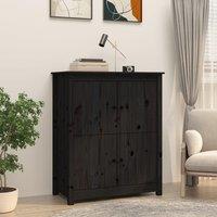 Berkfield Home Sideboard Black 83x41.5x100 cm Solid Wood Pine