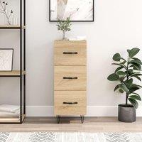 Berkfield Home Sideboard Sonoma Oak 34.5x34x90 cm Engineered Wood in Brown