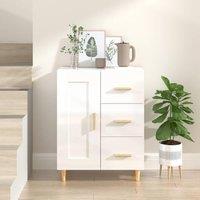 Berkfield Home Sideboard High Gloss White 69.5x34x90 cm Engineered Wood