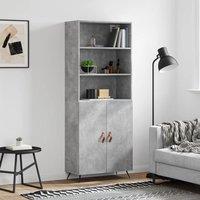 Berkfield Home Highboard Concrete Grey 69.5x34x180 cm Engineered Wood