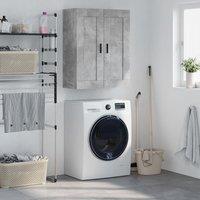 Berkfield Home Wall Mounted Cabinet Concrete Grey 69.5x34x90 cm Engineered Wood