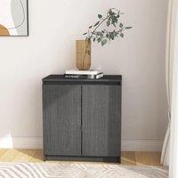 Berkfield Home Side Cabinet Grey 60x36x65 cm Solid Pinewood | Size: 60 x 36 x 65 cm