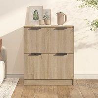 Berkfield Home Sideboard Sonoma Oak 60x30x70 cm Engineered Wood in Brown | Size: 60 x 30 x 70 cm