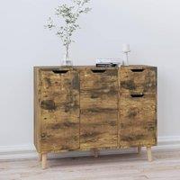 Berkfield Home Sideboard Smoked Oak 90x30x72 cm Engineered Wood in Brown | Size: 90 x 30 x 72 cm