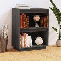 Berkfield Home Console Cabinet Grey 60x34x75 cm Solid Wood Pine | Size: 60 x 34 x 75 cm