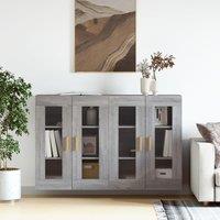 Berkfield Home Wall Mounted Cabinets 2 pcs Grey Sonoma Engineered Wood