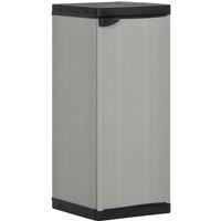 Berkfield Home Garden Storage Cabinet with 1 Shelf Grey & Black 35x40x85 cm | Size: 35 x 40 x 85 cm