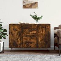 Berkfield Home Sideboard Smoked Oak 104x35x70 cm Engineered Wood in Brown | Size: 104 x 35 x 70 cm